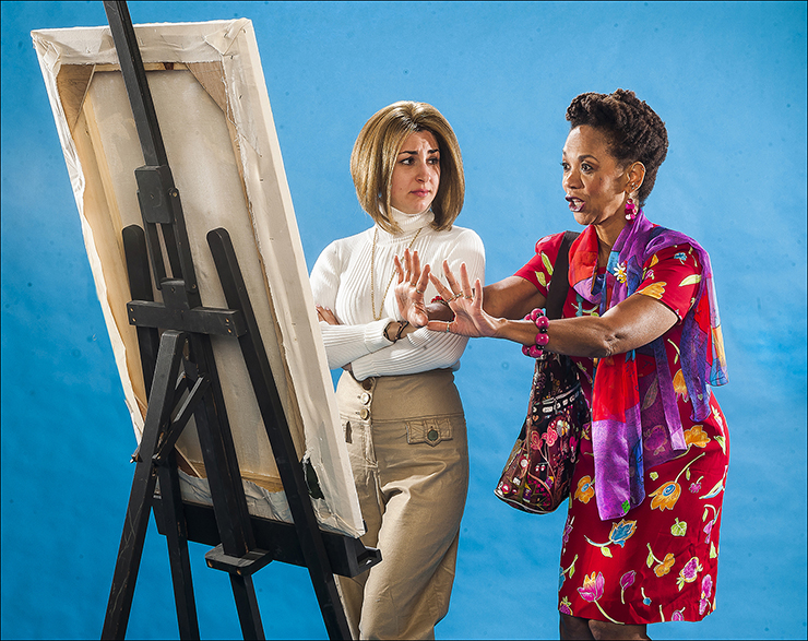 Lindsay Lavin and Karen Stephens in City Theatre's Summer Shorts XXII production of