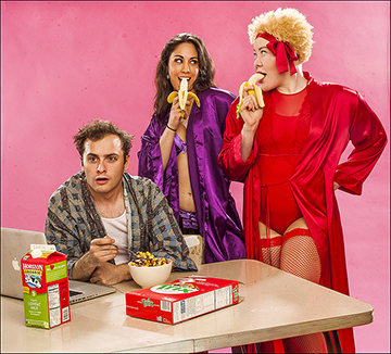 Brian Reiff, Cassandra Zepeda and Thiana Berrick in City Theatre's Summer Shorts XXII production of A