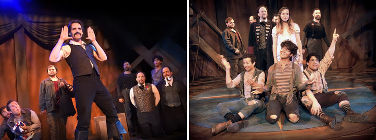LEFT: Clay Cartland (Center). RIGHT: Peter and the Starcather Company.<br> Photos: Rodrigo Balfanz.