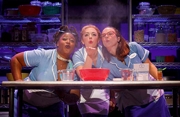 Charity Angel Dawson, Desi Oakley and Lenne Klingaman in the National Tour of WAITRESS. Photo by Joan Marcus