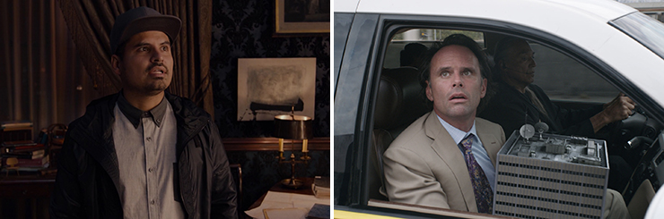 LEFT: Michael Peņa.<br>
RIGHT: Walton Goggins.