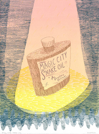 Kathleen Hudspeth's Magic City Snake Oil print.