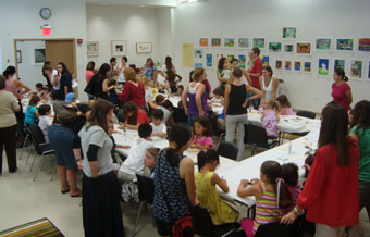 Miami Public Library Mask Making program (courtesy Miami Public Library)