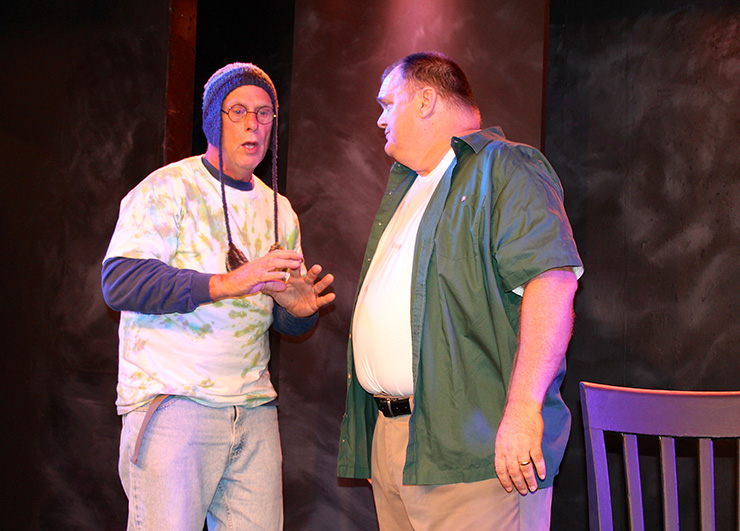 Todd Caster and Troy Stanley in Buddhists in the Basement.