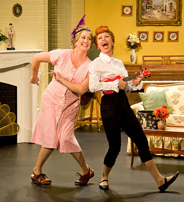 Joanna Daniels as Ethel and Sirena Irwin as Lucy from the 13-14 national tour of LUCY LIVE.