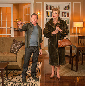 Michael McKeever and Angie Radosh in MOTHERS AND SONS by Terrence McNally. Directed by Joseph Adler at GABLESTAGE September 20 thru October 19.