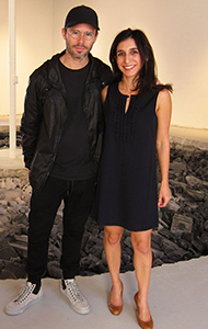 Daniel Asham with Locust Projects Exec Director/Curator Chana Sheldon (photo by Irene Sperber)