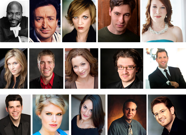 Cosi fan tutte cast and conductor. Top row: Arthur Woodley, Bernard Uzan, Brenda Patterson, Jason Slayden, Ava Pine. Second row: Carla Jablonski, Isaac Bray, Sari Gruber, Domenico Boyagian, Jonathan Beyer. Third row: Daniel Bates, Hailey Clark, Rebecca Henriques, Tsvi Kaplan Howard, Ramon Tebar, conductor.