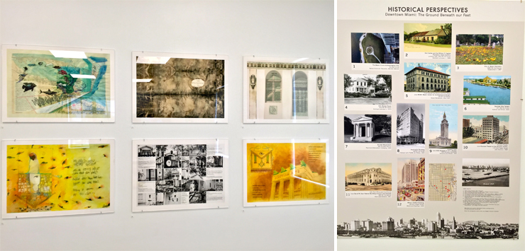 LEFT:Pages from the Book on Display. RIGHT:Poster of Landmarks.