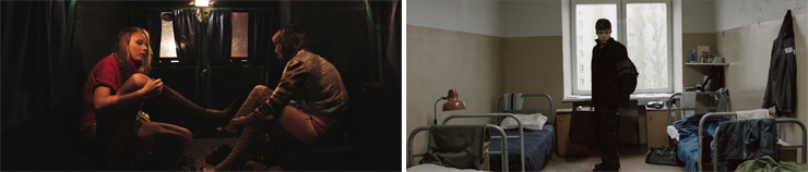 LEFT (from left): Yana Novikova, Roza Babiy, RIGHT (from left): Grigoriy Fesenko.