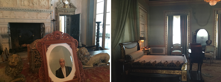 LEFT: David Rohn Self-Portrait of Waitstaff. RIGHT: Deering's Bedroom