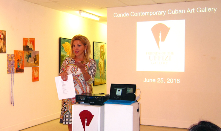 Lisa Marie Browne, Executive Director of Friends of the Uffizi Gallery.<br>Photo by Irene Sperber.