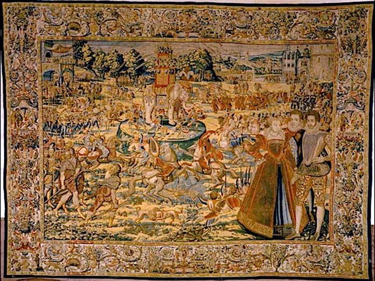 One of the Valois Tapestries.<br>Photo provided by Conde contemporary.