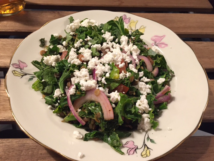 Sriracha lentil salad.