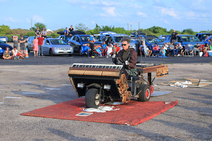 One Man Band Tractor in Motion.