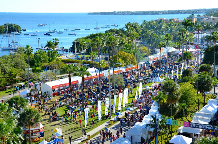 Aerial view of Coconut Grove Art Festival