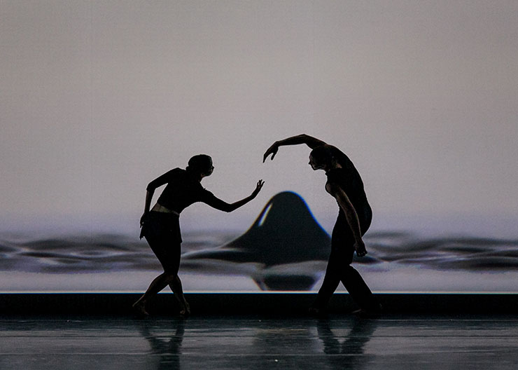 Jessica Lang Dance performing i.n.k. Dancers  Kana Kimura and Clifton Brown.<br> Photo by Sharen Bradford.