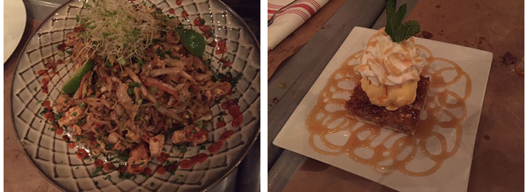 Left: Pad Thai | Right: Apple crisp - Photos by Ed Fisher