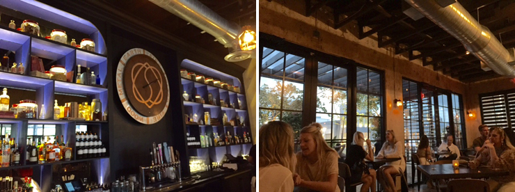 LEFT: Interior bar, RIGHT: Indoor seating.