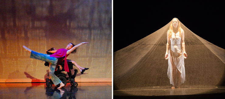 LEFT: Karen Peterson & Dancers. RIGHT: Momentum Dance Company.