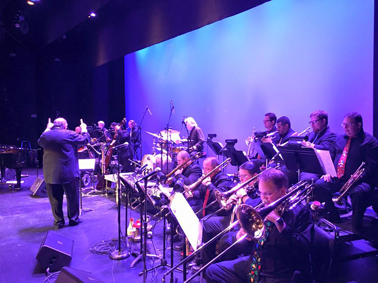 Mamblue Big Band performs at the Colony Theatre at last year's jazz fest.