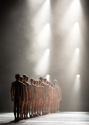 Miami City Ballet dancers in One Line Drawn. Choreography by Brian Brooks. Photo by Alexander Iziliaev.