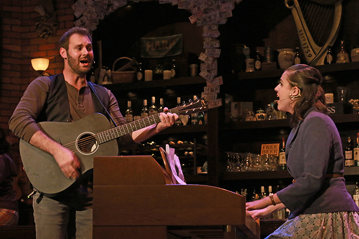Ben Hope and Elizabeth Nestlerode star in ONCE at Actors' Playhouse at the Miracle Theatre. Photo by Alberto Romeu.