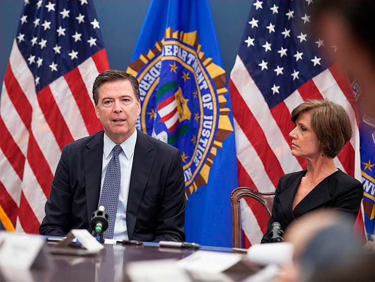 Former FBI Director James Comey and former Deputy Attorney General Sally Yates