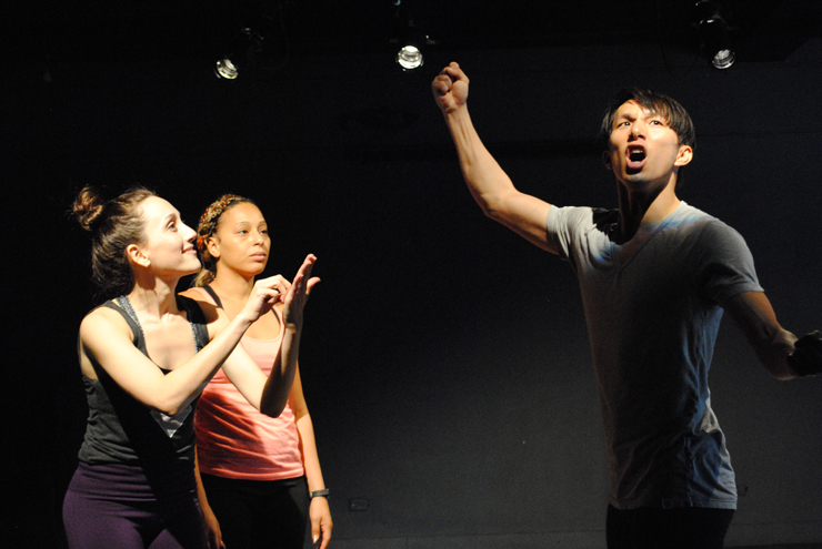 Brigette Cormier, Kamaria Dailey, Yu-mien Wu. Photo by Karime Arabia.