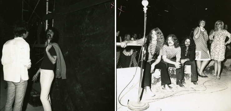 Photo: LEFT:Frank Zappa, RIGHT: Hippies. Photo Credit: Ken Davidoff.