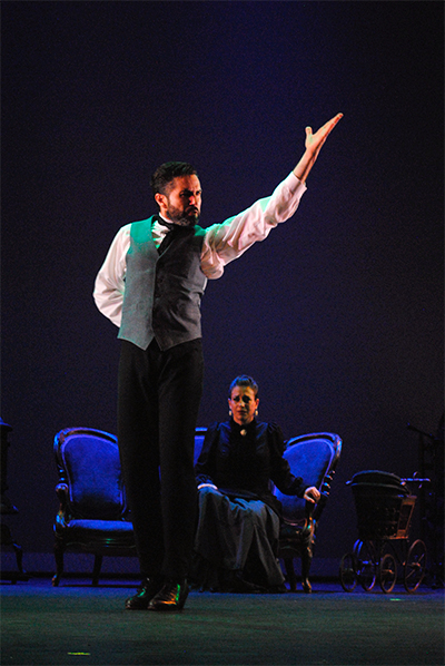 Eloy Aguilar (John Buchanan) and Raquel Lamadrid (Alma Winemiller). Photo credit: Courtesy of Ballet Flamenco de Rosa
