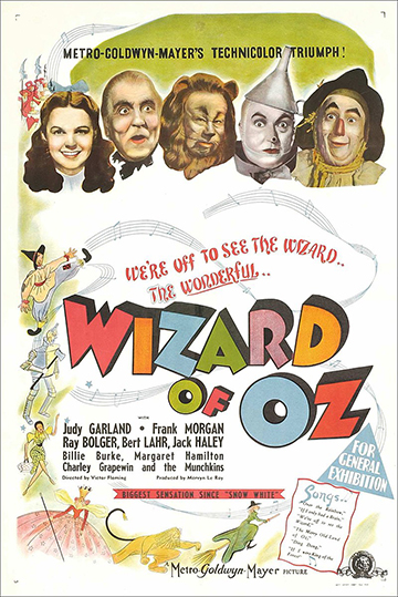 Wizard of oz movie poster.