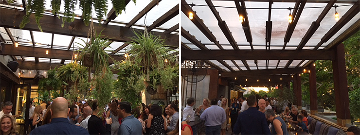 LEFT: Covered outside patio. RIGHT: Rooftop terrace.