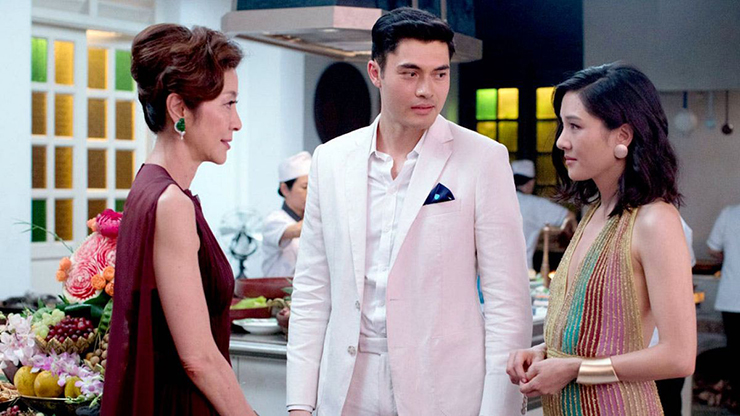 Michelle Yeoh, Henry Golding, Constance Wu.