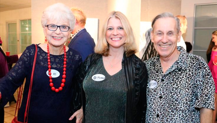 Iris Acker, Michelle F. Solomon, Tony Finstrom at the Silver Palm Awards.