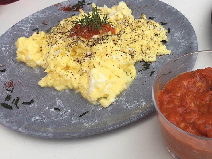 Soft Scrambled Eggs.