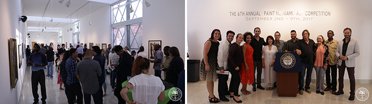 Opening Reception for the 6th Annual Paint Me Miami Art Competition, 2017. Little Haiti Cultural Center. <br>
Photo: Courtesy of the Miami Arts and Entertainment Council.
