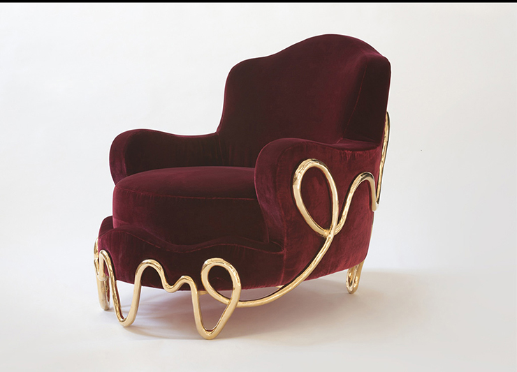Burgundy Chair, Kasmin Gallery (Design Miami)<br>Courtesy of Design Miami
