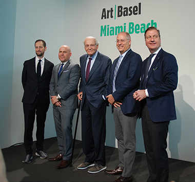 Press Reception Art Basel: Noah Horowitz, Marc Spiegler, Norman Braman, Dan Gelber, Johan Jervoe<br>Photos by Irene Sperber