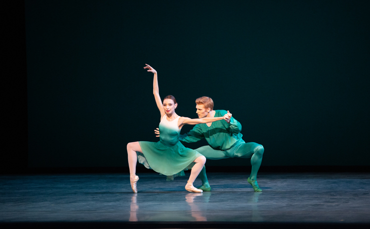 Nathalia Arja and Alexander Peters in Brahms Handel Jerome Robbins & Twyla Tharp performed by Miami City Ballet. Photo: Alexander Iziliaev.