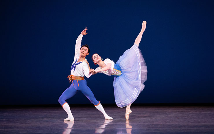 Jennifer Lauren and Shimon Ito in Flower Festival. Photo by Alexander Iziliaev