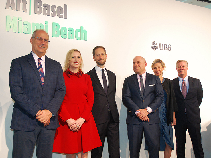 Media Reception<BR>
Miami Beach Mayor Dan Gelber, Florida Secretary of State Laurel Lee, Noah Horowitz, Director of Americas (Art Basel), Marc Spiegler, Global Director (AB), John Mathews. Ultra High Net Worth Americas (UBS Global Wealth Mgmt)