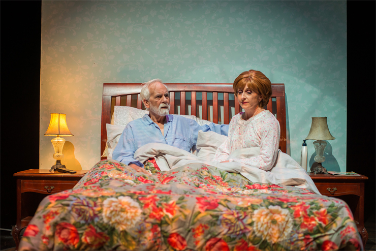 Tim (Michael Gioia) and Della (Irene Adjan) suffer from marital problems in 