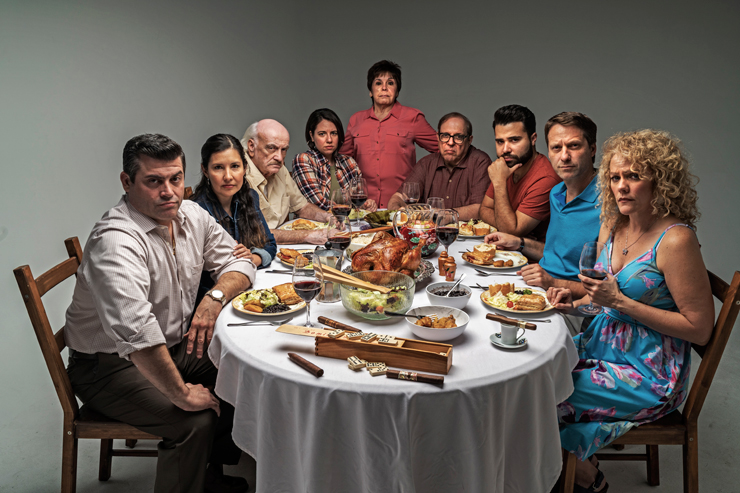 The Cubans, Miami New Drama - Rene Granado, Adriana Gaviria, Ruben Rabasa, Ashley Alvarez, Vivian Ruiz, James Puig, Andhy Mendez, Caleb Scott, Jezabel Montero.<br>Photo - Andres Manner.