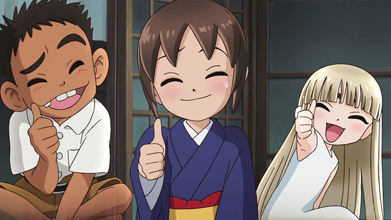 The voices of Satsumi Matsuda, Seiran Kobayashi, Rina Endo in