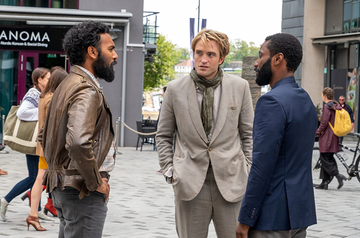 Himesh Patel, Robert Pattinson, John David Washington in 