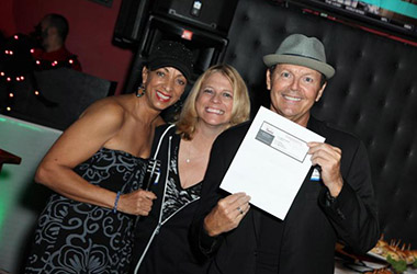 Bibi Andrade, Michelle F. Solomon and James Cubby at a miamiartzine.com anniversary party.