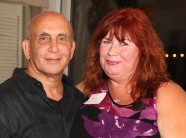 Harvey Burstein, publisher, and miamiartzine's founding editor, Mary Damiano.