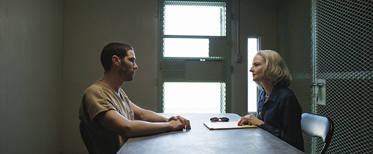 Tahar Rahim as Mohamedou Ould Slahi and Jodie Foster as Nancy Hollander in “The Mauritanian.” Photo courtesy Graham Bartholomew/STX Films.