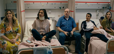 Irit Kaplan, Moran Rosenblatt, John Carroll Lynch, Eyal Shikratzi and Aviv Pinkas in a scene from 